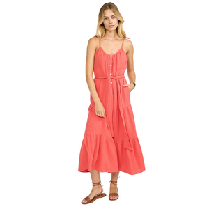 Marea  Siesta Gauze Dress - Guava