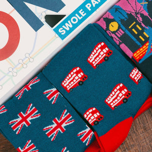 Swole Panda 4 Pack Socks - London