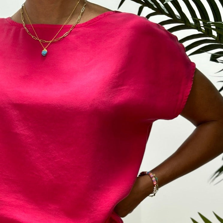 TABS Bermuda women tencel top lounge pink