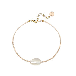 Adriana Pappas - Mini Natural Shell Chain Anklet