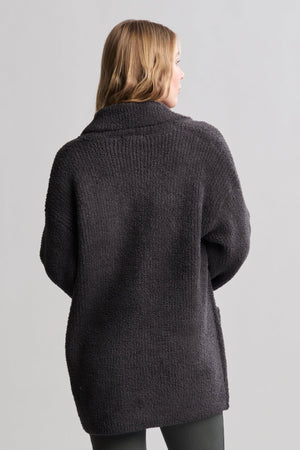 Barefoot Dreams CozyChic Rib Oversized Notch Collar Blazer - Carbon