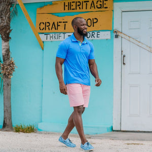 Men's Performance Polo - Atlantic Blue