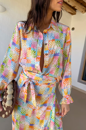 BDA Never Fully Dressed Geanie Shirt - Check Sun