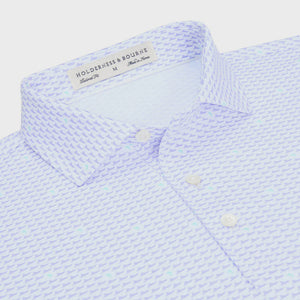Holderness & Bourne - The Jarvis Shirt: White, Lavender & Abaco