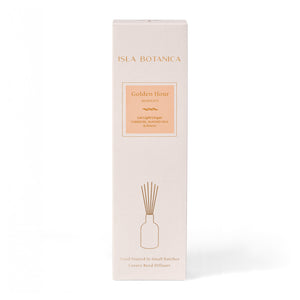 Isla Botanica Golden Hour diffuser packaging on a white background