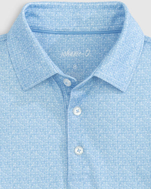 Johnnie-O Kids' Pomelo Printed Jersey Performance Polo - Maliblu