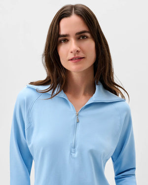 Johnnie-O Eliza Performance 1/2 Zip Pullover - Gulf Blue