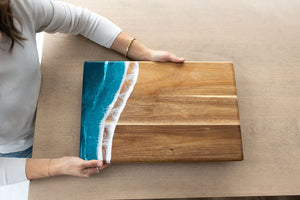 Lynn & Liana Designs Acacia Bread Board - Ocean Vibes
