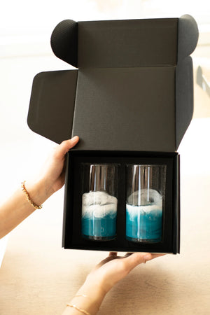Lynn & Liana Designs Resin Accented Highball Glasses