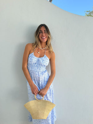 The Loren Marea Mireille Dress - Blue Seashell