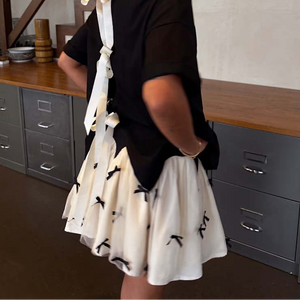Black Bow Mini Monika Skirt
