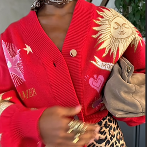 Red Mystical Cardigan