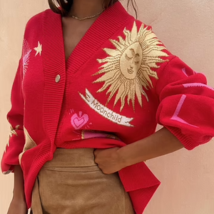 Red Mystical Cardigan