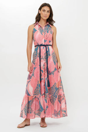 Oliphant Sleeveless Shirt Dress Maxi - Nautilus