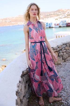 Oliphant Sleeveless Shirt Dress Maxi - Nautilus