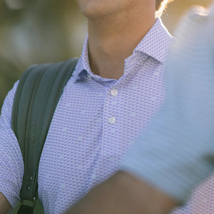 Holderness & Bourne - The Jarvis Shirt: White, Lavender & Abaco