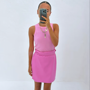 Never Fully Dressed Ribbed Tank Top - Pink