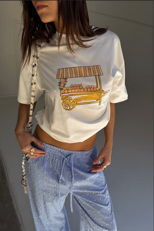 BDA Never Fully Dressed T Shirt - Orange Cart