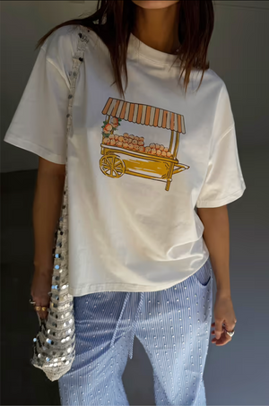 BDA Never Fully Dressed T Shirt - Orange Cart