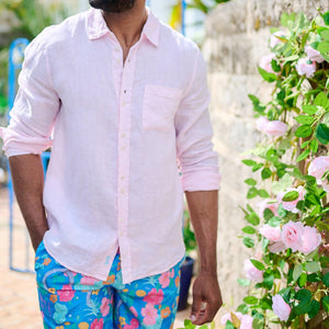 TABS Bermuda pink linen shirt