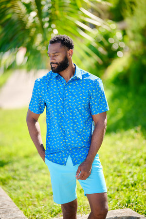 Men's Five-Star Stretch Bermudas - Parrotfish Turquoise