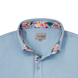 Men's Cotton Polo - Bluebird Egg