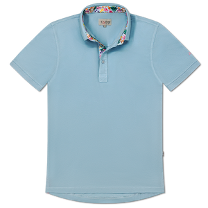 Men's Cotton Polo - Bluebird Egg