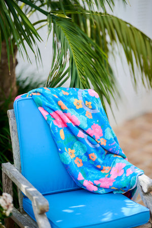 TABS Minky Blanket - The Botanist: Atlantic Blue