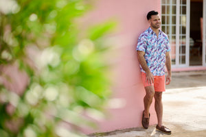 The Loren Men's Short Sleeve Cabana Shirt - Birds of Paradise