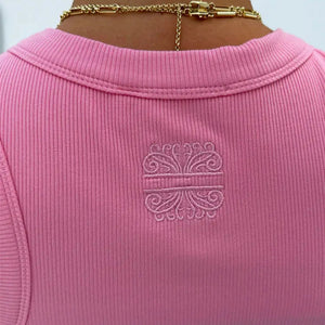 Never Fully Dressed Ribbed Tank Top - Pink