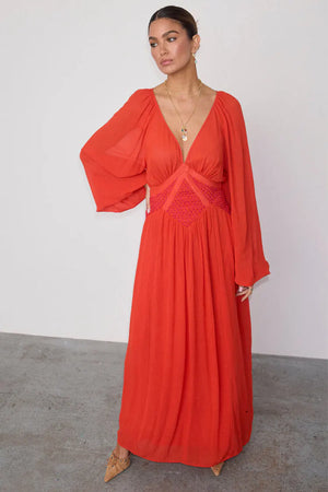 Never Fully Dressed Reign Dress - Red & Pink