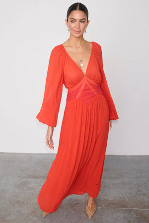 Never Fully Dressed Reign Dress - Red & Pink