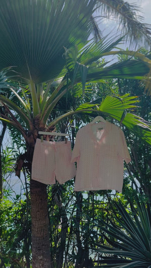 TABS Bermuda Island Map PJ Lounge Set Pink