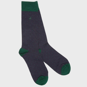 Swole Panda Socks - Navy Spotted