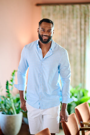 TABS Men's Button Up Checked Shirt - Fairwinds Lane