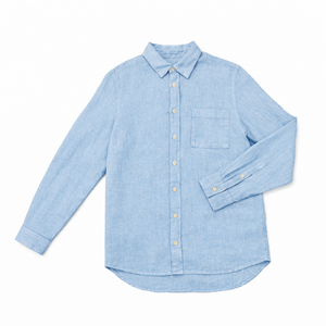 TABS Men's Long Sleeve Linen Shirt - Bluebird Egg
