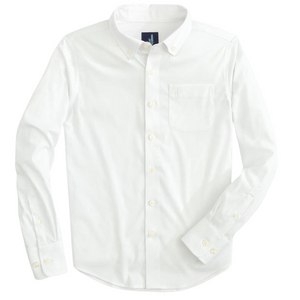 Johnnie-O Tradd Jr. Performance Button Up Shirt - White