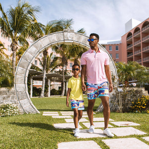 Men's Performance Polo - Bermuda Pink