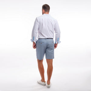 TABS Blue Heron cotton linen Bermuda shorts