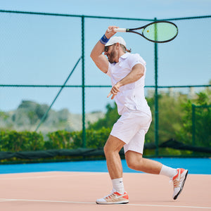 TABS mens Performance polo Bermuda Roof White