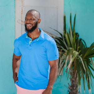 Men's Performance Polo - Atlantic Blue