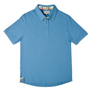 Men's Cotton Polo - Dusk Blue