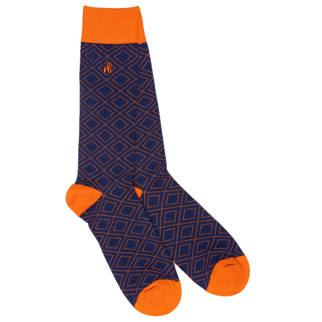 Swole Panda Socks - Orange Diamond