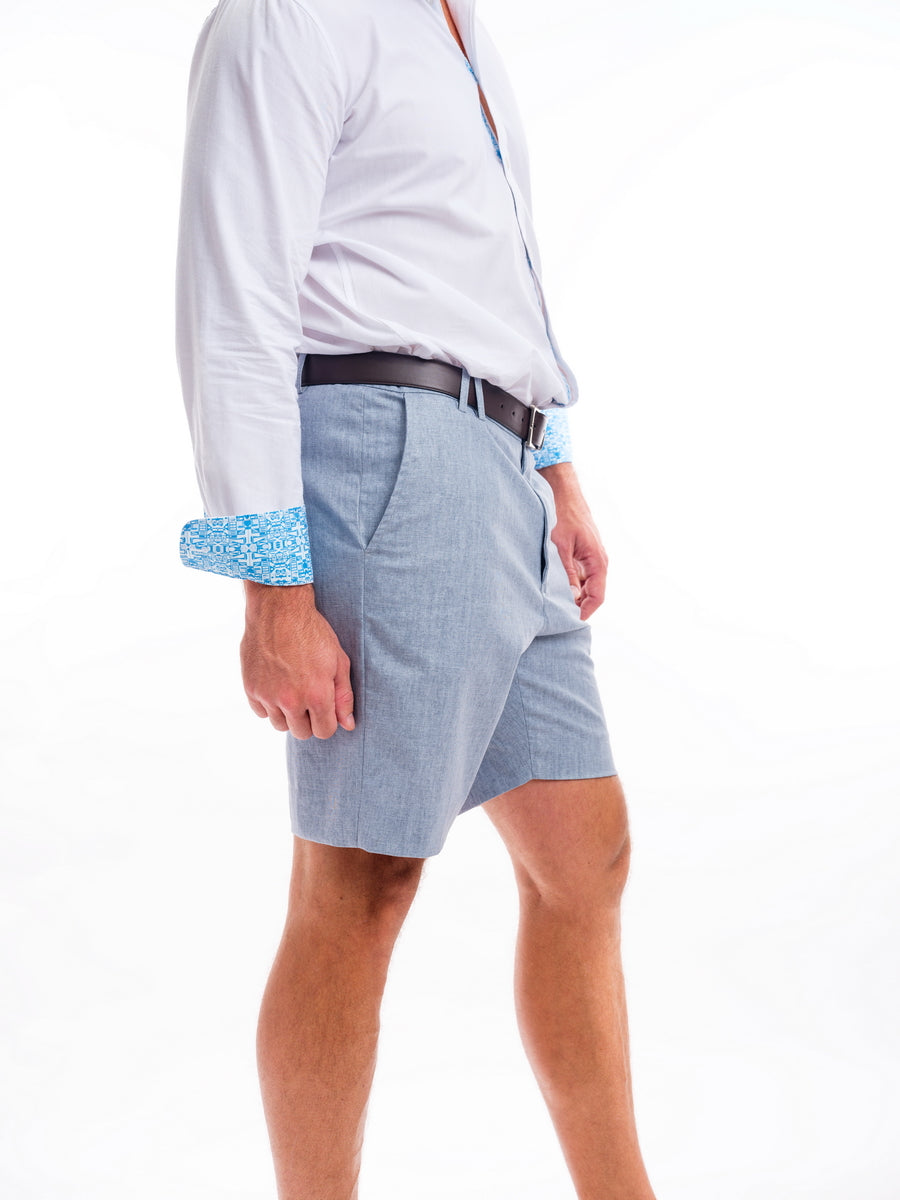 Bermuda Shorts in Cotton / Linen Blend