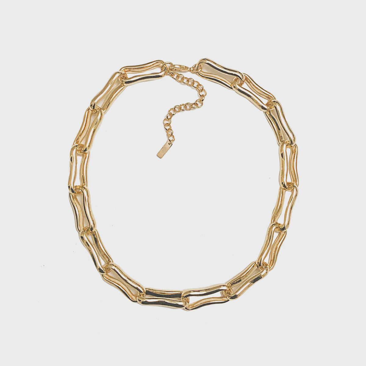Adriana Pappas Oblong Links Necklace- Gold