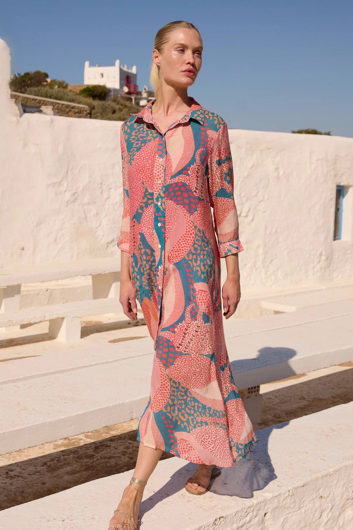 Oliphant Shirt Dress Midi - Nautilus