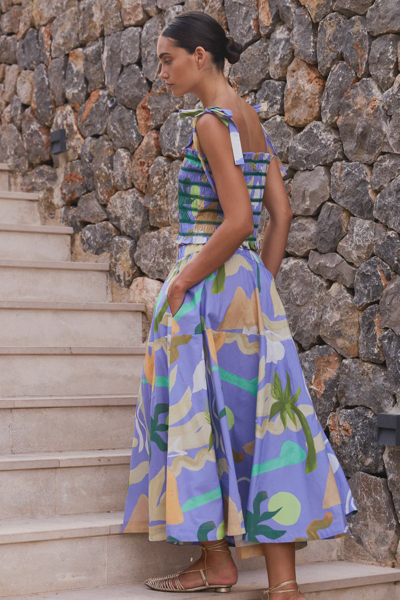 Oliphant Olivia Skirt- Paradiso Blue