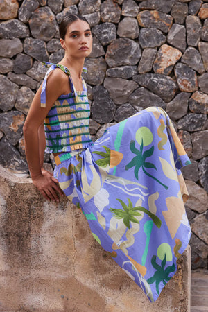 Oliphant Olivia Skirt- Paradiso Blue