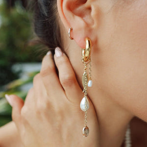 Adriana Pappas - Lucky Fish Charm Hoops