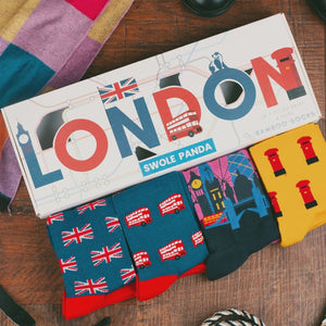 Swole Panda 4 Pack Socks - London